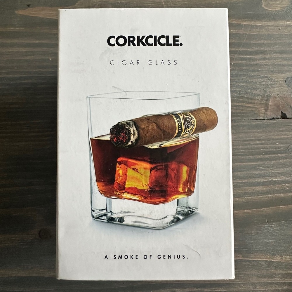 Corkcicle Whiskey Bourbon Glass Cigar Holder 9oz - New In Box
